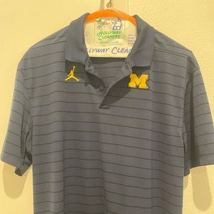 Navy Blue Jordan Brand Michigan Polo Sized Medium. Like new
